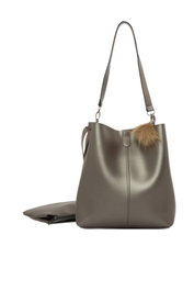 Zoozie Bags Bandolera Plateada con Detalles de Flecos